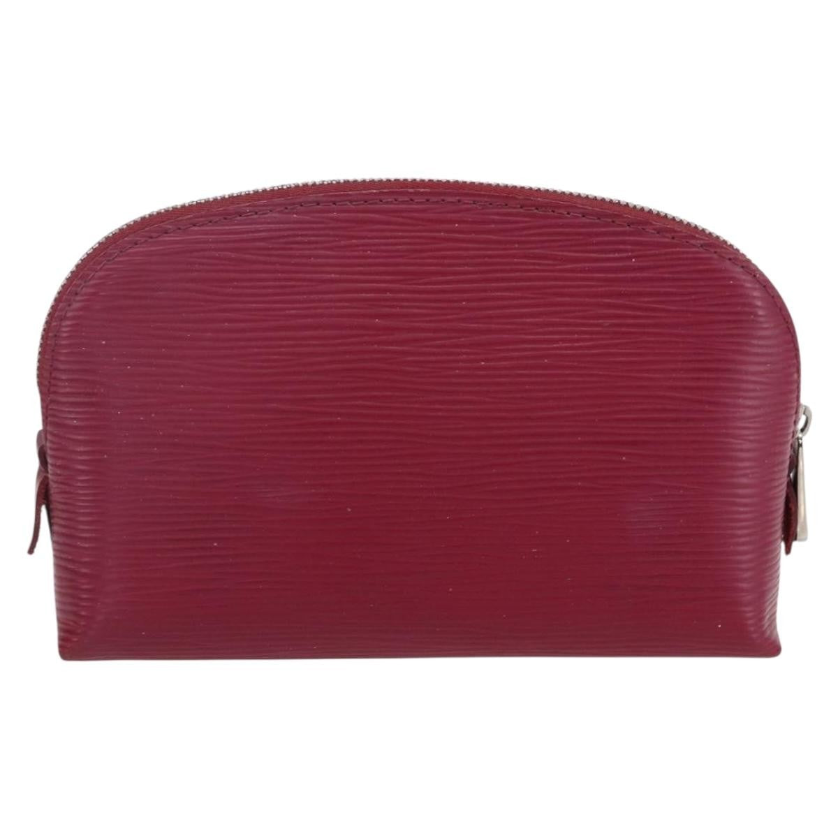 Louis Vuitton Cosmetic Pouch Epi Leather Burgundy Leather Clutche & Pouche Bag (Pre-Loved)