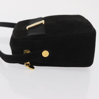 Salvatore Ferragamo Vala Clutch Bag Suede Black Suede Clutche & Pouche Bag (Authentic Pre-Loved)