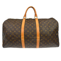 Louis Vuitton Keepall Bag Monogram Canvas Brown Canvas Travel Bag Bag (Authentic Pre-Loved)