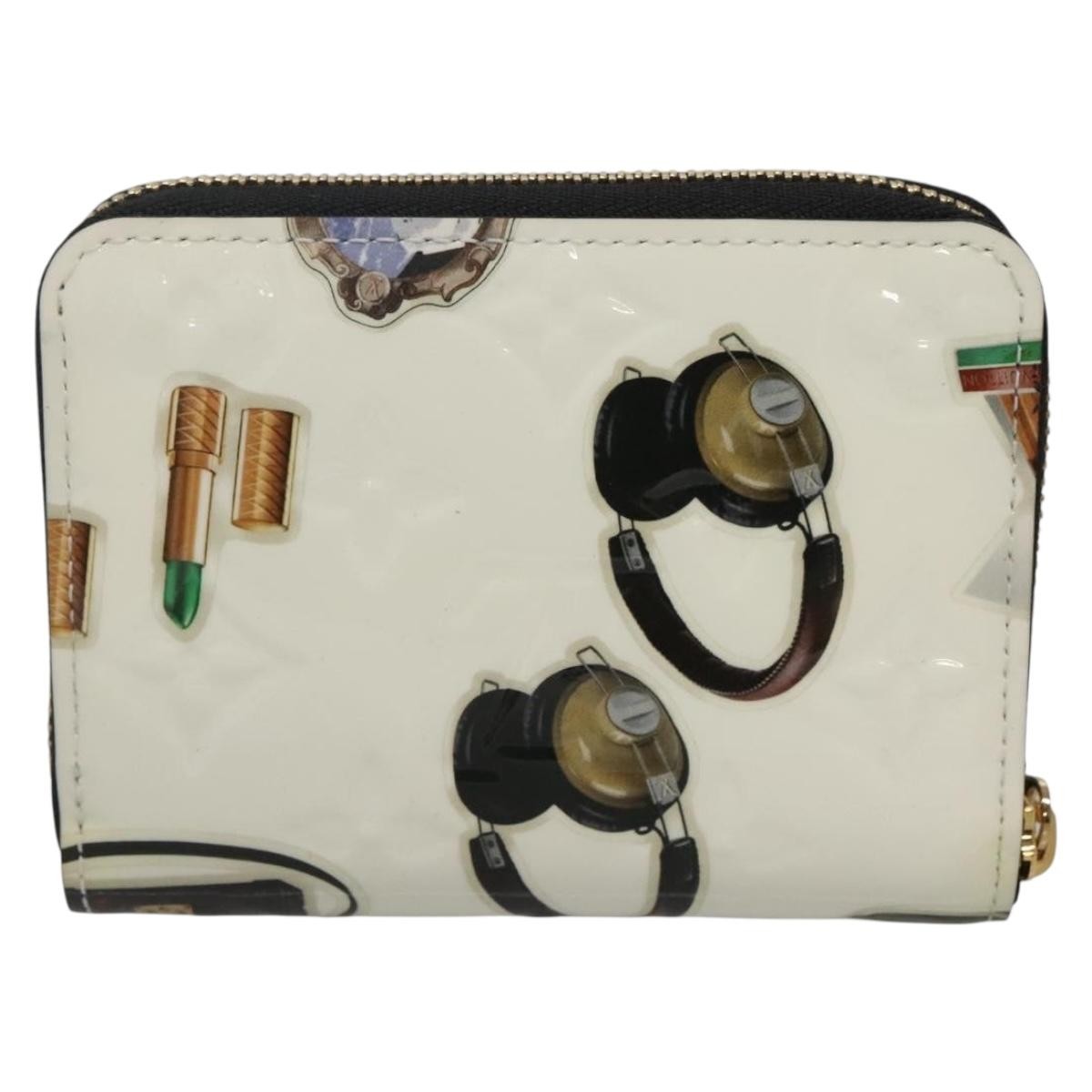 Louis Vuitton Nicolas Ghesquière Zippy Wallet Patent Monogram White Patent_Leather Wallets Accessory (Authentic Pre-Loved)
