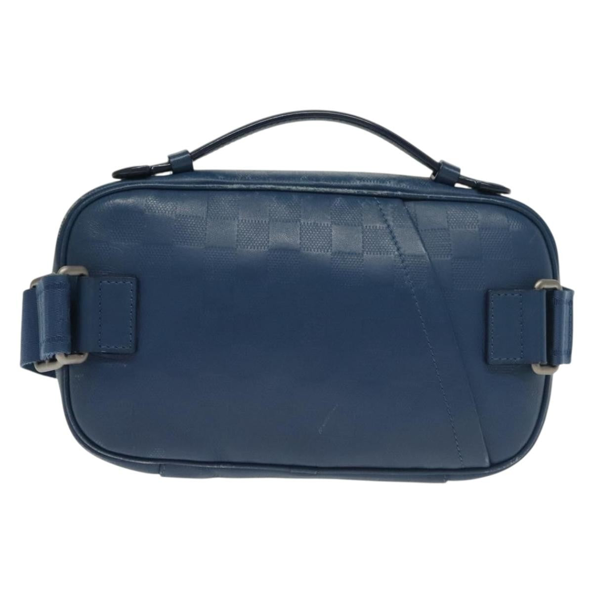 Louis Vuitton Ambler Bag Damier Infini Leather Blue Leather Shoulder Bag Bag (Pre-Loved)