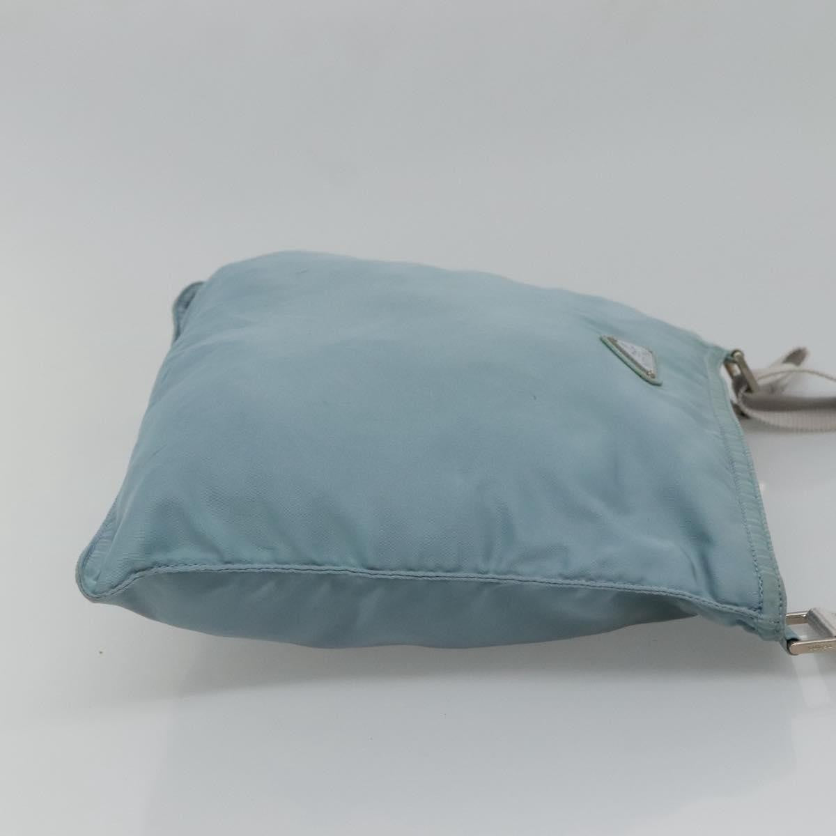 Prada Flat Messenger Bag Tessuto Blue Nylon Shoulder Bag Bag (Authentic Pre-Loved)