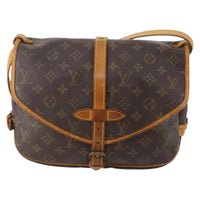 Louis Vuitton Saumur Handbag Monogram Canvas Brown Canvas Shoulder Bag Bag (Authentic Pre-Loved)