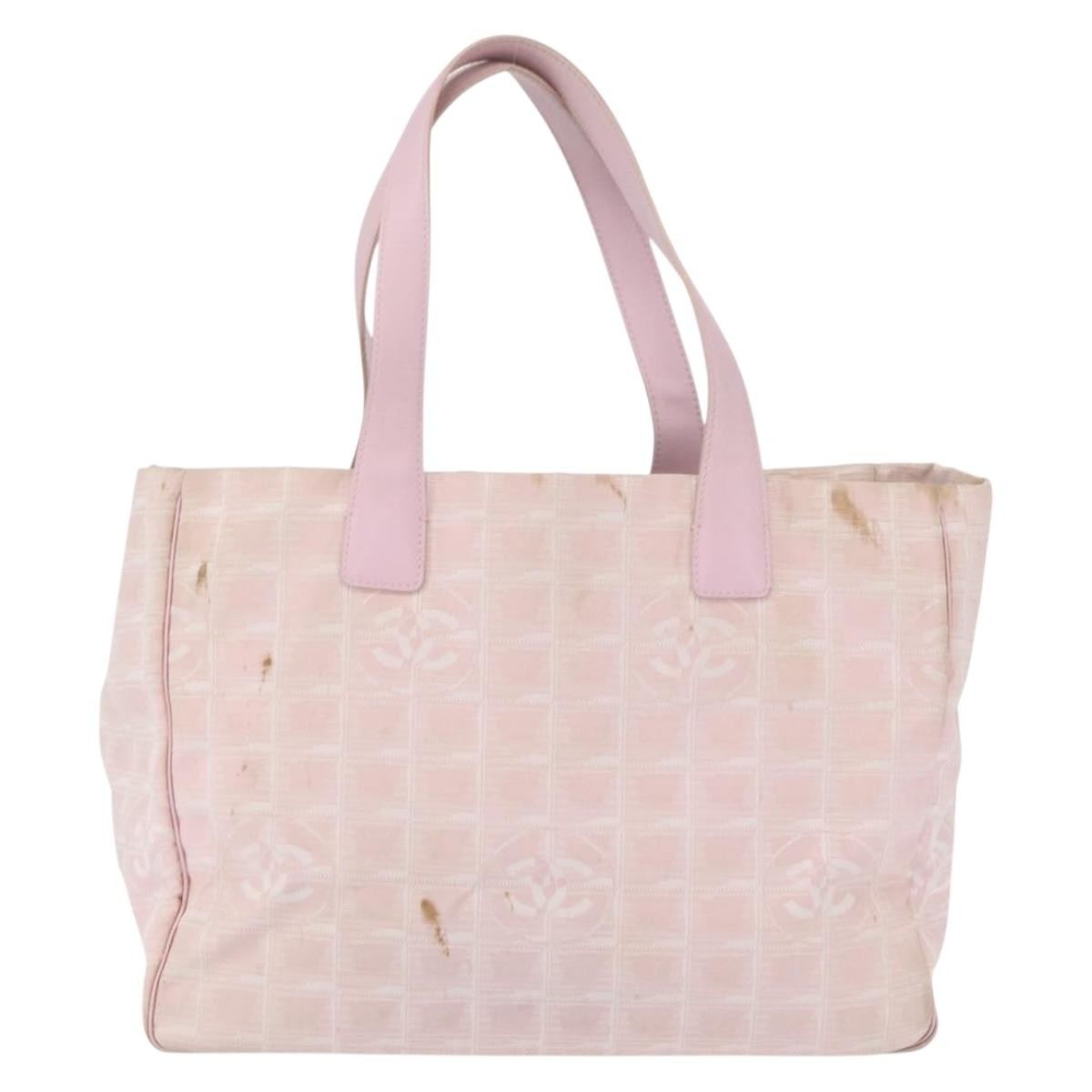 Chanel Chanel Travel Line Tote Nylon Pink Nylon Tote Bag Bag (Pre-Loved)