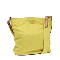 Prada Vintage Shoulder Bag Tessuto Yellow Nylon Shoulder Bag Bag (Authentic Pre-Loved)
