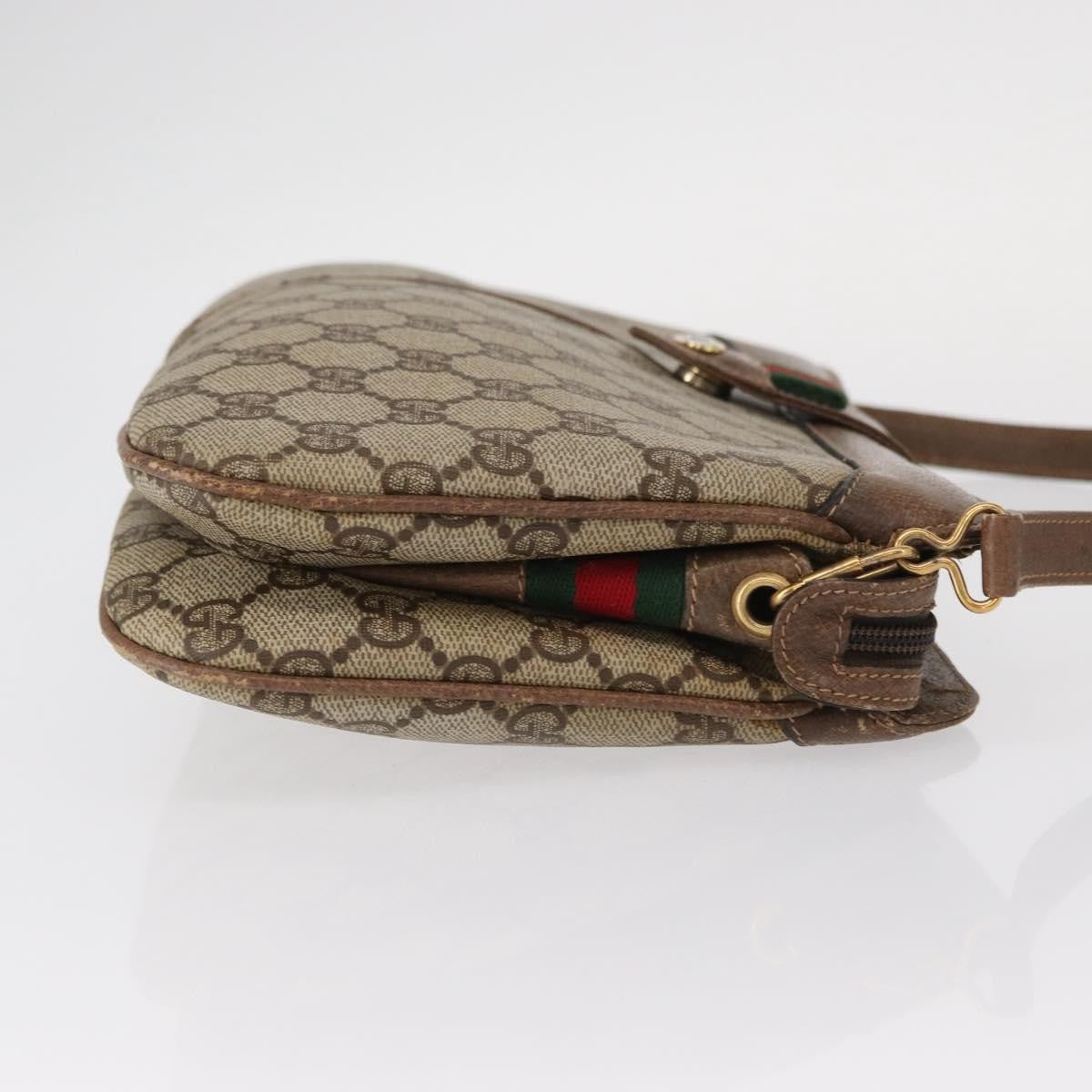 Gucci Vintage Shoulder Bag Gg Coated Canvas Beige Pvc Shoulder Bag Bag (Authentic Pre-Loved)