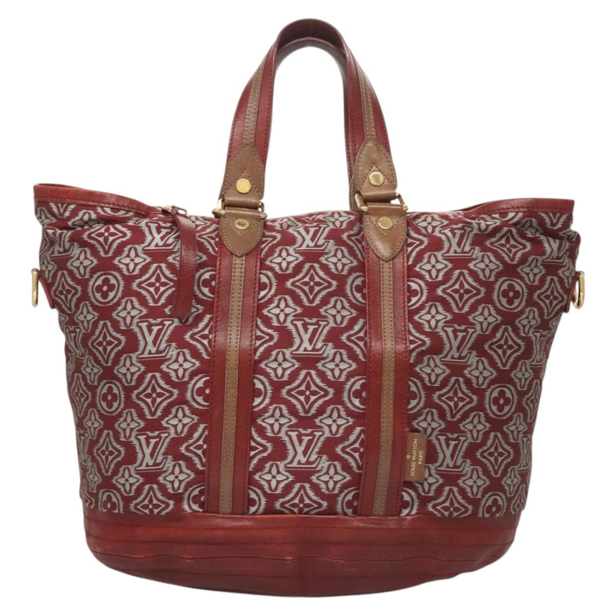 Louis Vuitton Aviator Handbag Limited Edition Monogram Jacquard Burgundy Canvas Handbag (Authentic Pre-Loved)