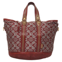 Louis Vuitton Aviator Handbag Limited Edition Monogram Jacquard Burgundy Canvas Handbag (Authentic Pre-Loved)
