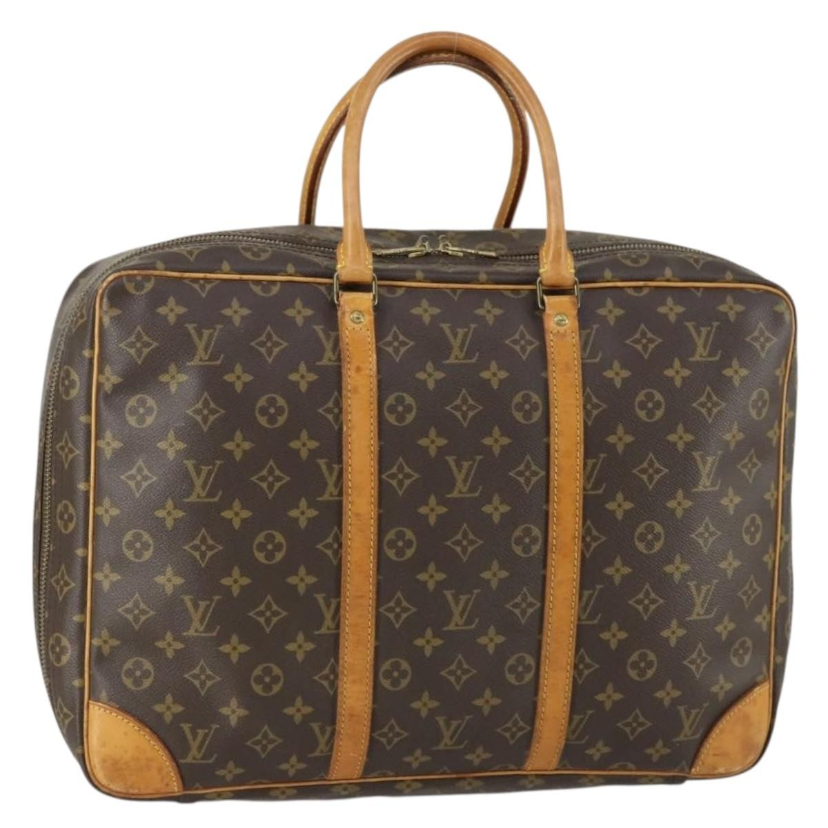 Louis Vuitton Sirius Handbag Monogram Canvas Brown Canvas Travel Bag Bag (Pre-Loved)