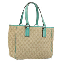 Gucci Vintage Open Tote Gg Canvas Beige Canvas Tote Bag Bag (Pre-Loved)