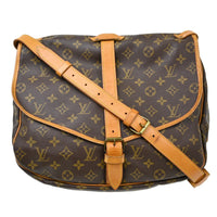 Louis Vuitton Louis Vuitton Saumur Handbag Monogram Canvas Brown Canvas Shoulder Bag Bag (Authentic Pre-Loved)