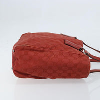 Gucci Vintage Open Tote Gg Canvas Red Canvas Tote Bag Bag (Authentic Pre-Loved)