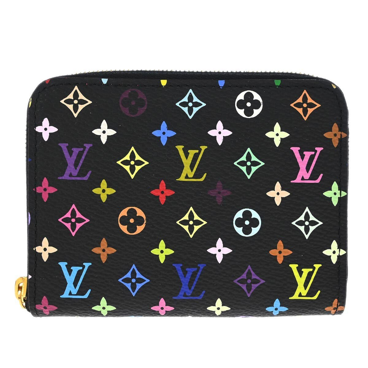 Louis Vuitton Porte-Monnaie Zippy Wallet Monogram Multicolor Black Canvas Wallets Accessory (Pre-Loved)