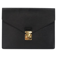 Louis Vuitton Porte-Documents Senateur Bag Epi Leather Black Leather Briefcase Bag (Authentic Pre-Loved)