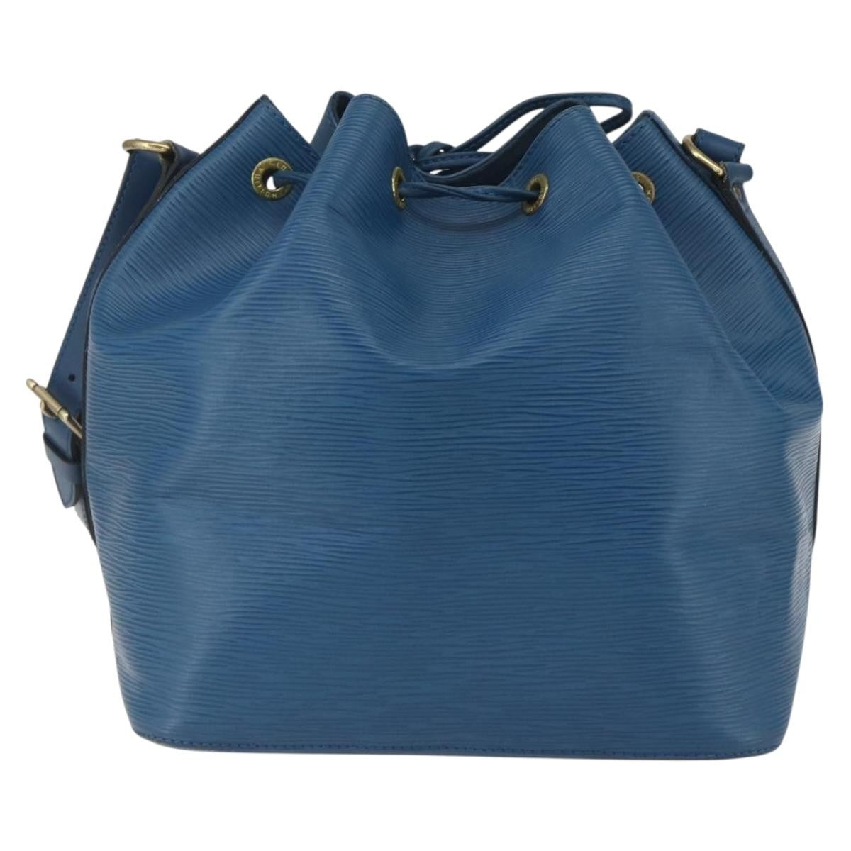 Louis Vuitton Petit Noe Handbag Epi Leather Blue Leather Shoulder Bag Bag (Authentic Pre-Loved)