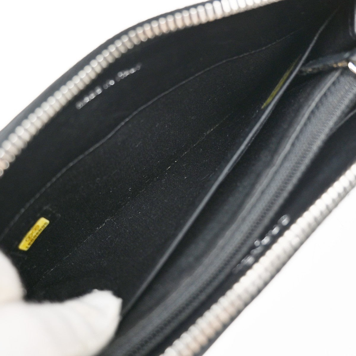 Chanel Cc Charm Zip Around Wallet Quilted Lambskin Black Leather Wallets Accessory (Pre-Loved)
