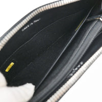 Chanel Cc Charm Zip Around Wallet Quilted Lambskin Black Leather Wallets Accessory (Pre-Loved)