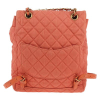 Chanel Vintage Flap Backpack Denim Pink Denim_Jeans Backpack Bag (Authentic Pre-Loved)