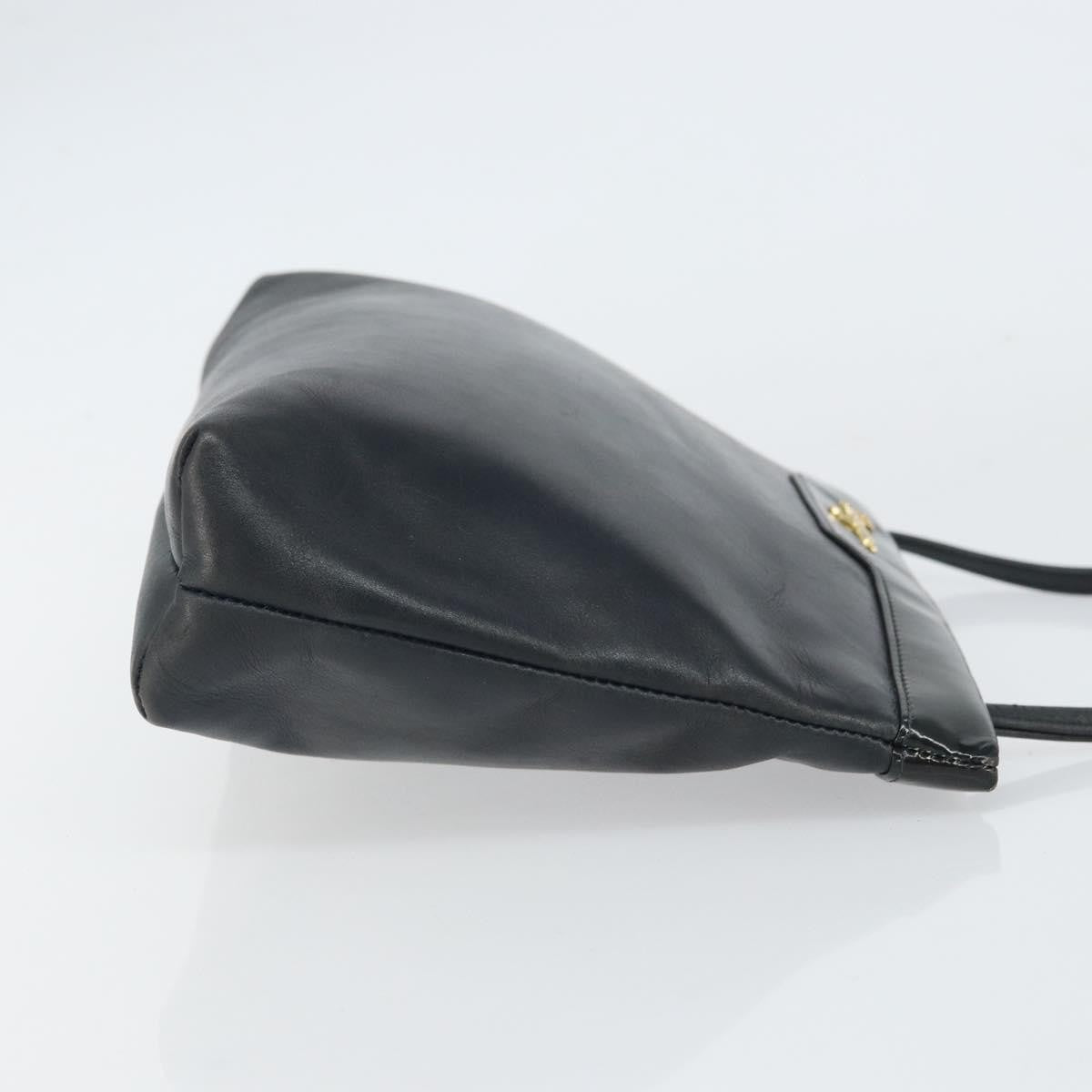 Salvatore Ferragamo Vintage Shoulder Bag Leather Black Leather Shoulder Bag Bag (Authentic Pre-Loved)