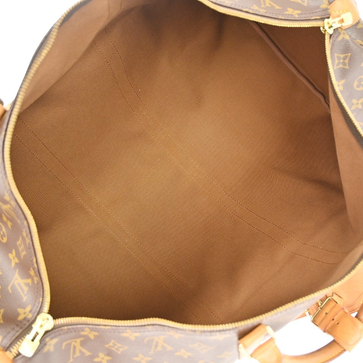 Louis Vuitton Keepall Bag Monogram Canvas Brown Canvas Travel Bag Bag (Authentic Pre-Loved)