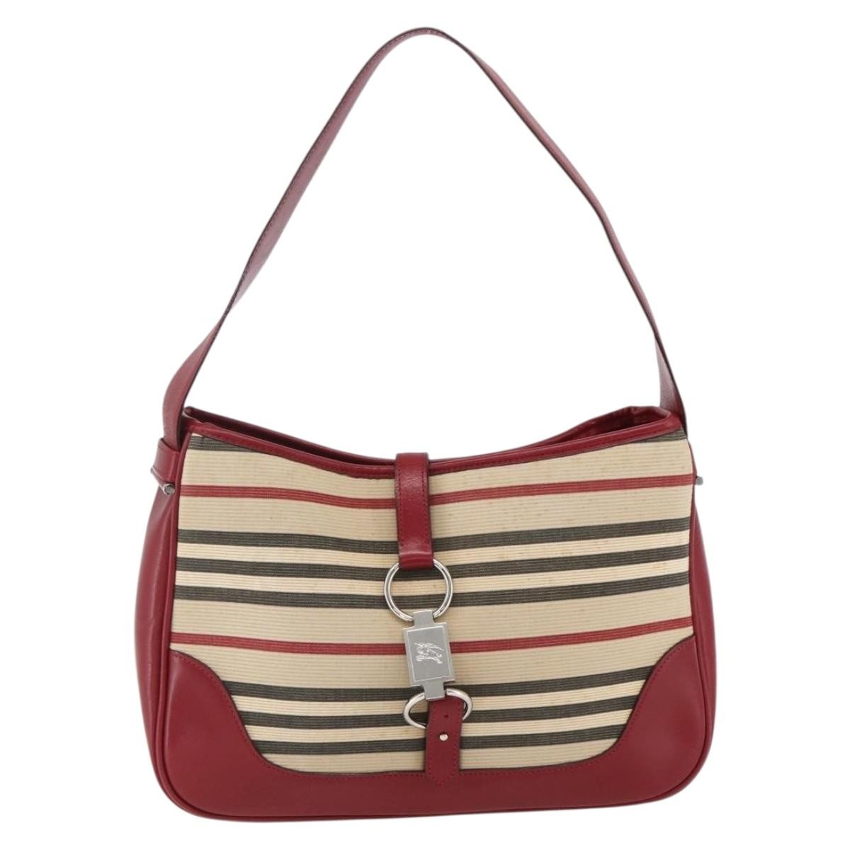 Burberry Blue Label Shoulder Bag Canvas Beige Canvas Shoulder Bag Bag (Pre-Loved)