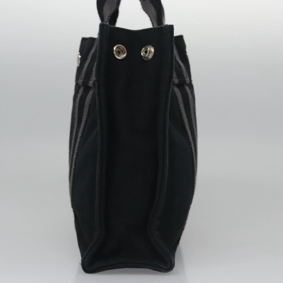 Hermes Fourre Tout Tote Canvas Black Canvas Tote Bag Bag (Authentic Pre-Loved)