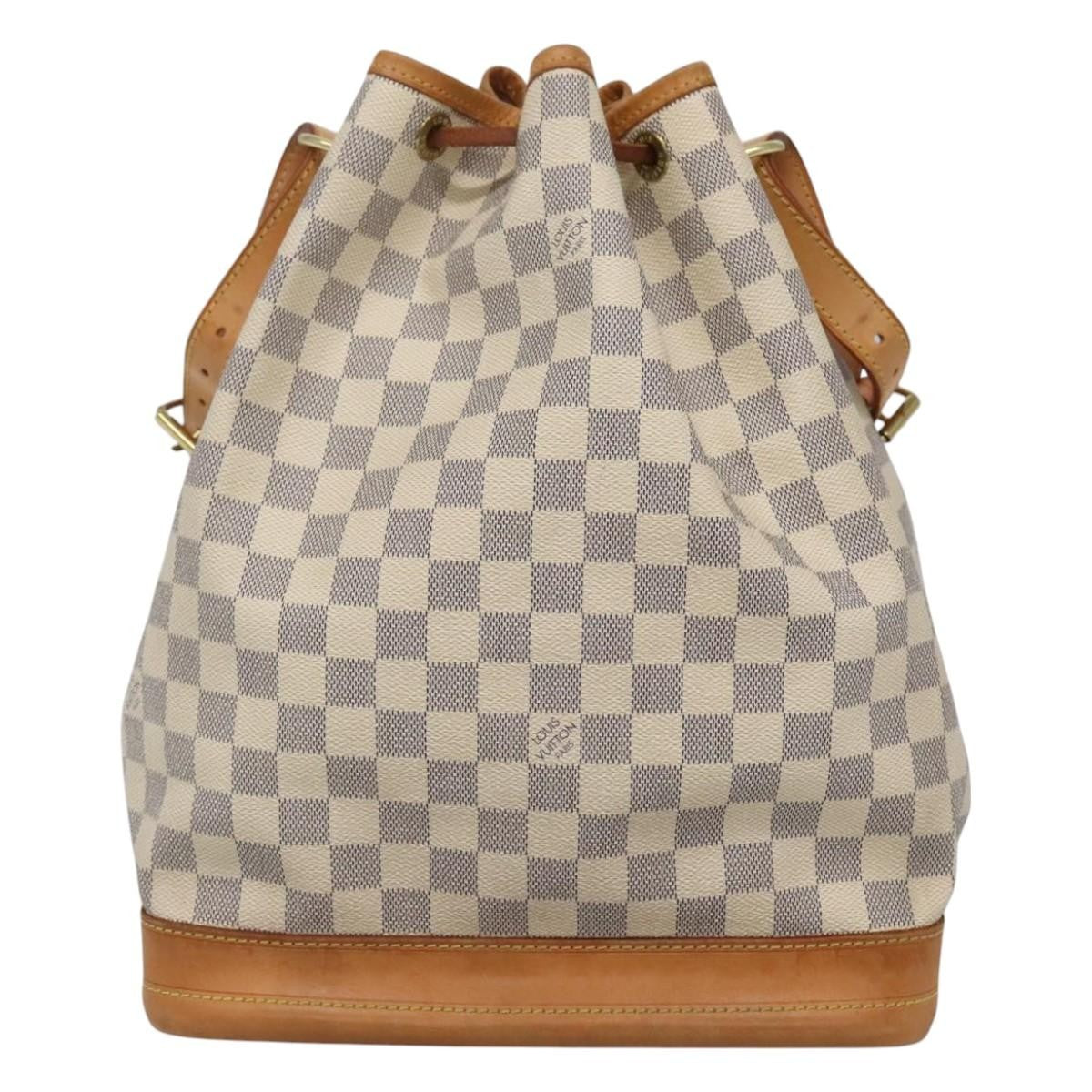 Louis Vuitton Noe Handbag Damier White Canvas Shoulder Bag Bag (Pre-Loved)