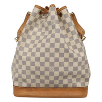 Louis Vuitton Noe Handbag Damier White Canvas Shoulder Bag Bag (Pre-Loved)