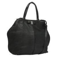 Salvatore Ferragamo Vara Bow Tote Leather Black Leather Tote Bag Bag (Pre-Loved)