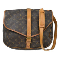Louis Vuitton Louis Vuitton Saumur Handbag Monogram Canvas Brown Canvas Shoulder Bag Bag (Authentic Pre-Loved)