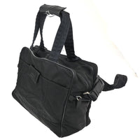 Prada Expandable Front Zip Boston Bag Tessuto Black Nylon Travel Bag Bag (Pre-Loved)
