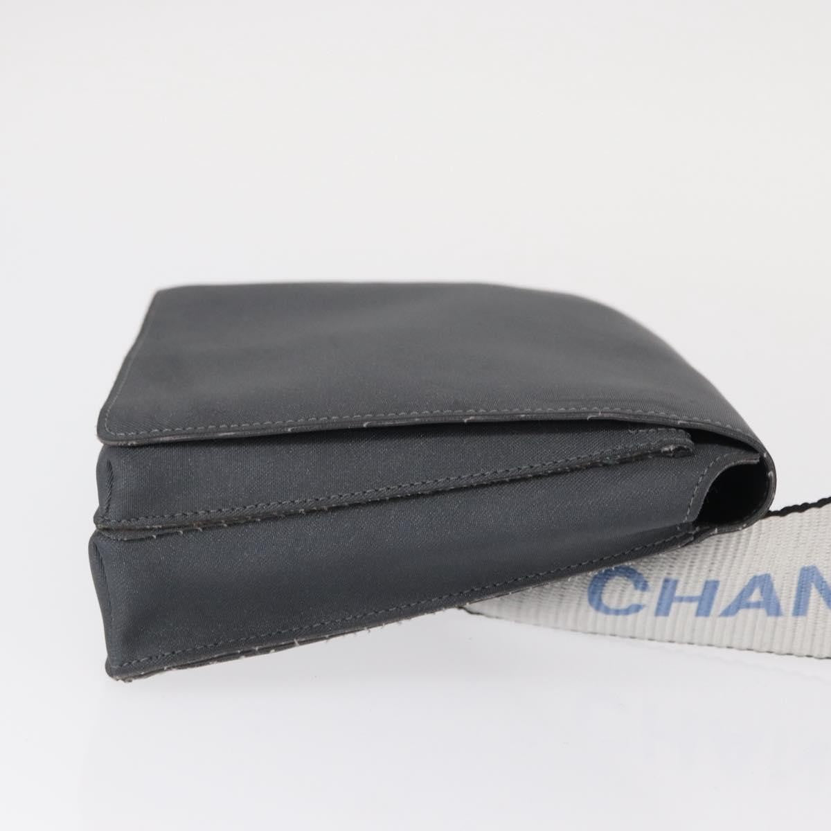 Chanel Sport Line Waist Bag Nylon Gray Nylon Shoulder Bag Bag (Authentic Pre-Loved)