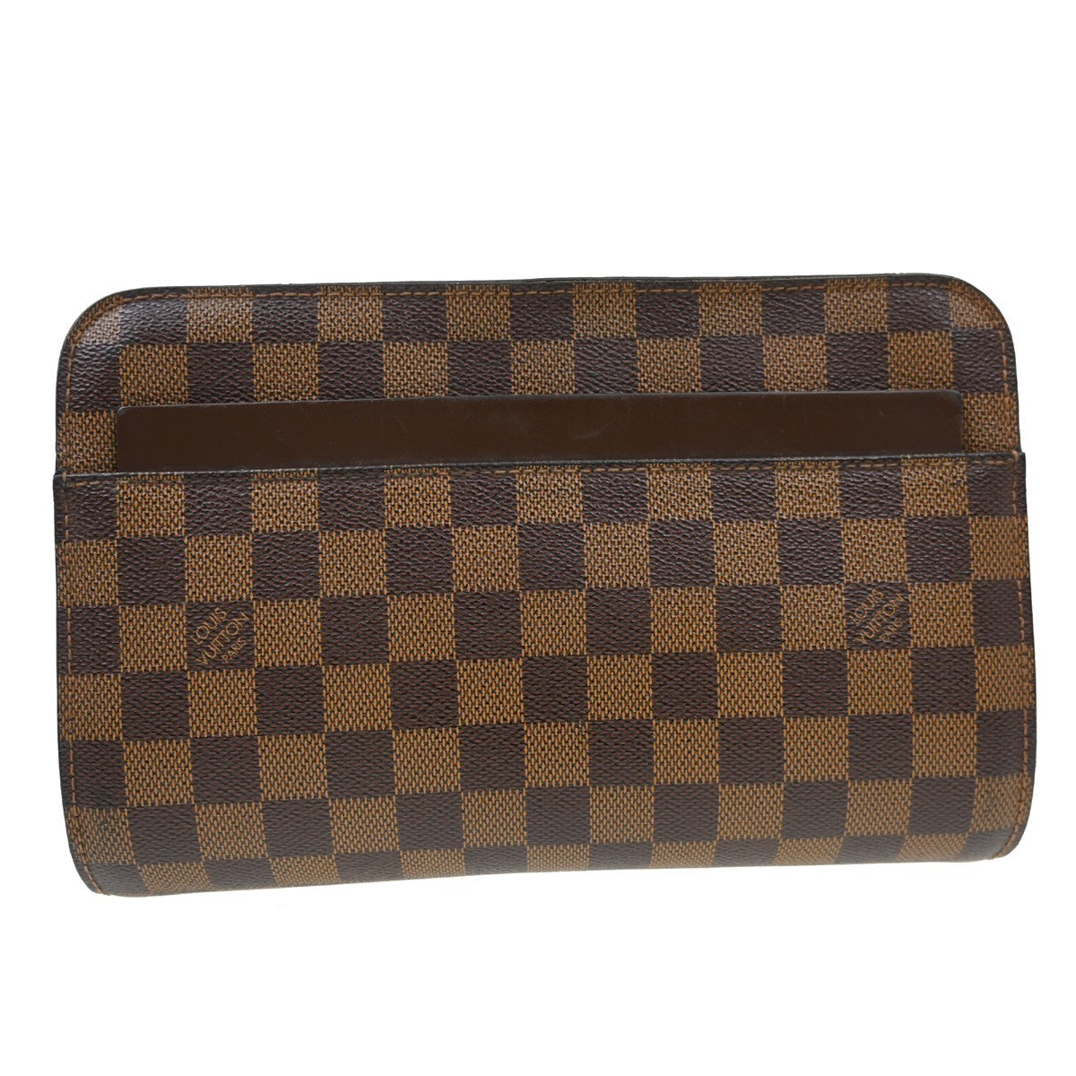 Louis Vuitton Pochette Saint Louis Damier Brown Canvas Clutche & Pouche Bag (Authentic Pre-Loved)
