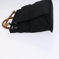 Gucci Vintage Bamboo Handle Bag Nylon Black Nylon Tote Bag Bag (Authentic Pre-Loved)