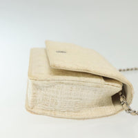 Chanel Wallet On Chain Tweed White Tweed Shoulder Bag Bag (Pre-Loved)