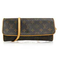 Louis Vuitton Twin Handbag Monogram Canvas Brown Canvas Clutche & Pouche Bag (Authentic Pre-Loved)