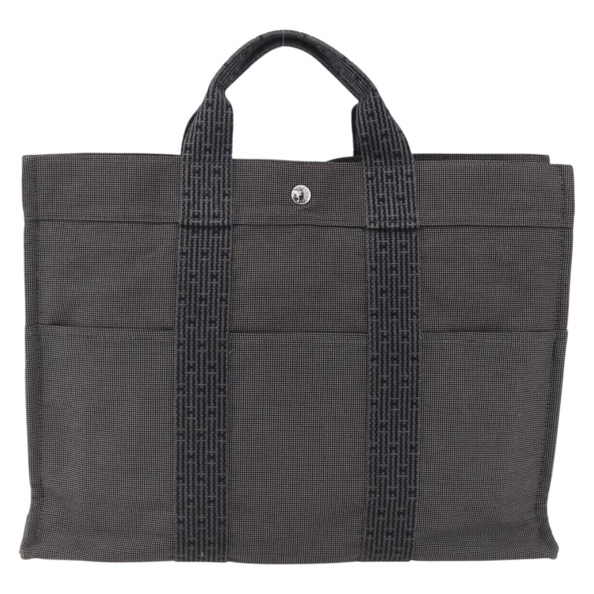 Hermes Fourre-Tout Herline Canvas Gray Canvas Tote Bag Bag (Pre-Loved)