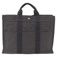 Hermes Fourre-Tout Herline Canvas Gray Canvas Tote Bag Bag (Pre-Loved)