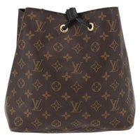 Louis Vuitton Neonoe Handbag Monogram Canvas Black Canvas Shoulder Bag Bag (Authentic Pre-Loved)