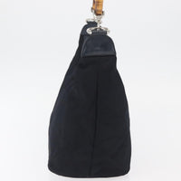 Gucci Vintage Bamboo Hobo Nylon Navy Nylon Shoulder Bag Bag (Pre-Loved)