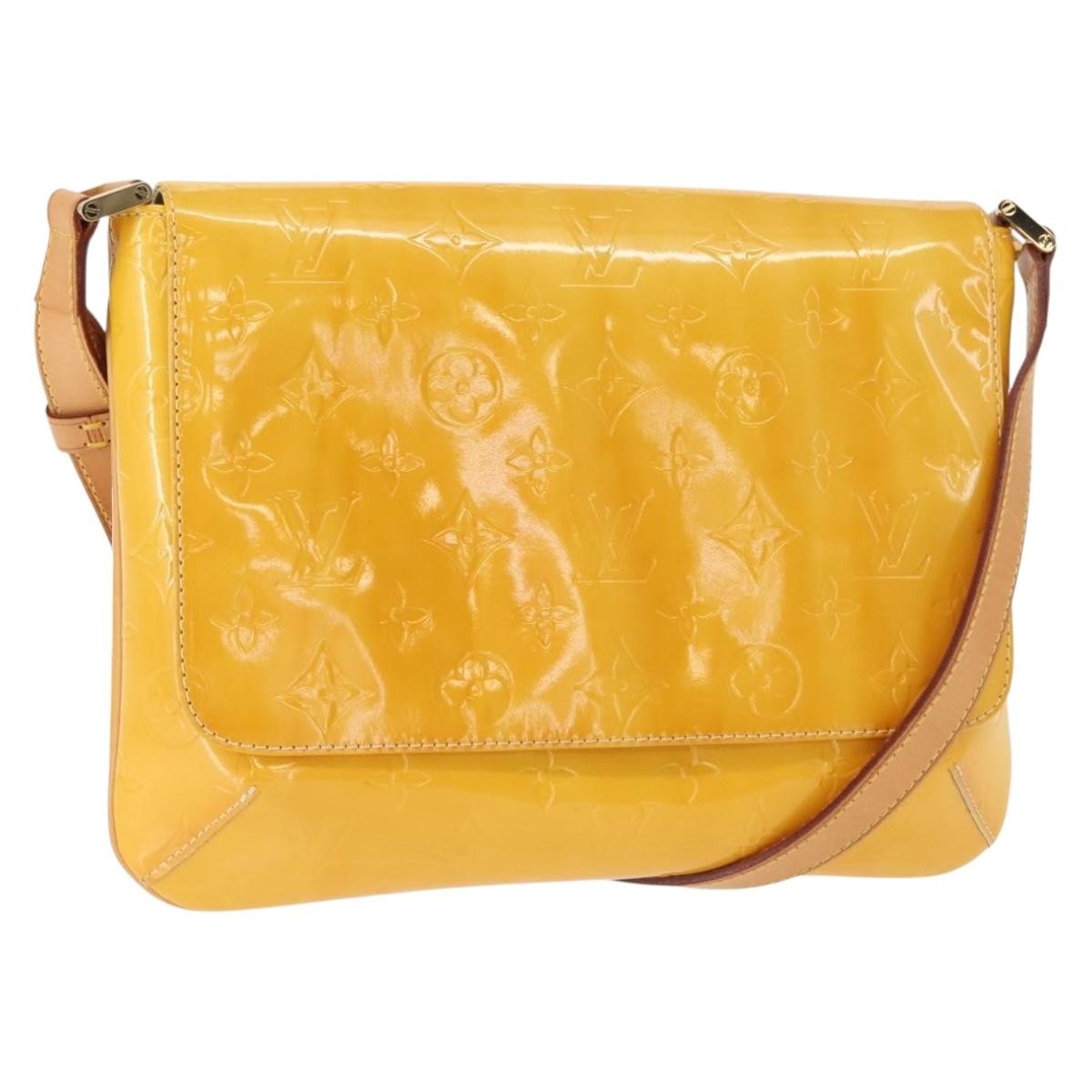 Louis Vuitton Thompson Street Handbag Monogram Vernis Yellow Patent_Leather Shoulder Bag Bag (Authentic Pre-Loved)
