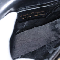 Salvatore Ferragamo Vala Shoulder Bag Leather Black Leather Shoulder Bag Bag (Authentic Pre-Loved)