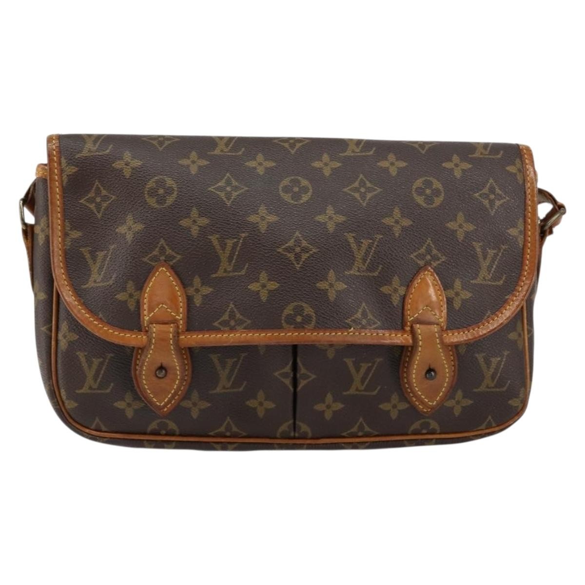 Louis Vuitton Sac Gibeciere Messenger Bag Monogram Canvas Brown Canvas Shoulder Bag Bag (Authentic Pre-Loved)