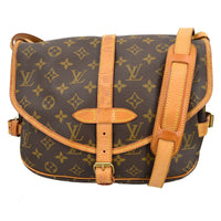 Louis Vuitton Louis Vuitton Saumur Handbag Monogram Canvas Brown Canvas Shoulder Bag Bag (Authentic Pre-Loved)