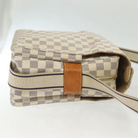 Louis Vuitton Naviglio Handbag Damier White Canvas Shoulder Bag Bag (Authentic Pre-Loved)