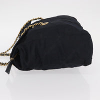 Prada Chain Shoulder Bag Tessuto Navy Nylon Shoulder Bag Bag (Pre-Loved)