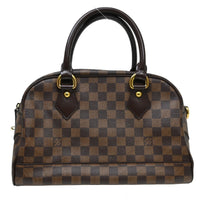 Louis Vuitton Duomo Boston Bag Damier Brown Canvas Travel Bag Bag (Authentic Pre-Loved)
