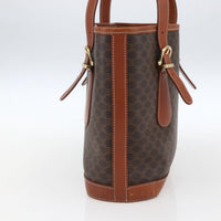 Celine Vintage Macadam Handbag Canvas And Leather Brown Canvas Handbag (Authentic Pre-Loved)
