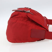 Prada Zip Buckle Messenger Bag Tessuto Red Nylon Shoulder Bag Bag (Pre-Loved)