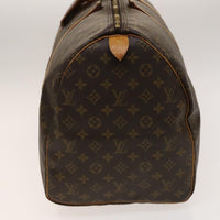 Louis Vuitton Keepall Bag Monogram Canvas Brown Canvas Travel Bag Bag (Authentic Pre-Loved)